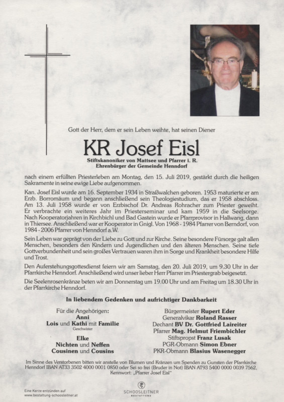 + KR Josef Eisl