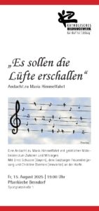 Andacht zu Maria Himmelfahrt "Es sollen die Lüfte erschallen"