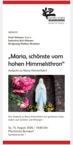 Andacht zu Maria Himmelfahrt "Es sollen die Lüfte erschallen"