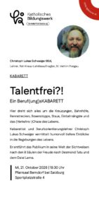 KABARETT "Talentfrei?!" mit Christoph Lukas Schwaiger